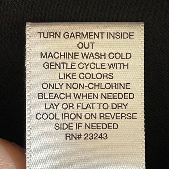 New York & Co Black Mesh Allover Floral Embroidered Dress Sz 6 Fairy Prom Party - Picture 10 of 10